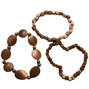 Vintage copper and gold fashion bracelets